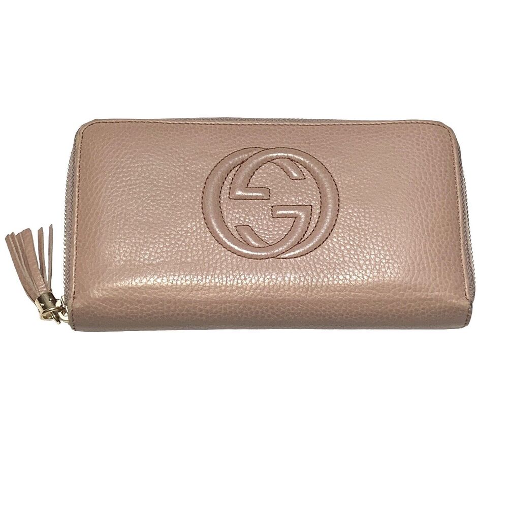 Gucci Pink Leather Bag with Iconic Logo